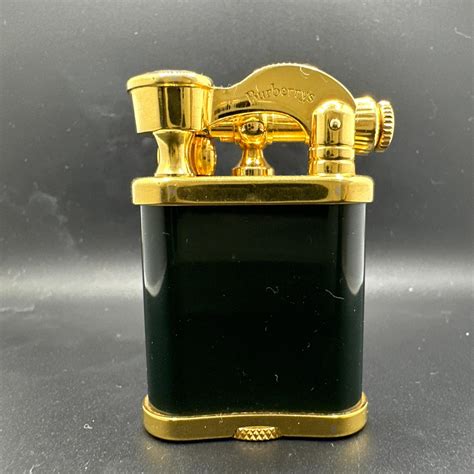 burberry lighter|Burberrys BRITISH dark green enamel gold plated vintage lighter .